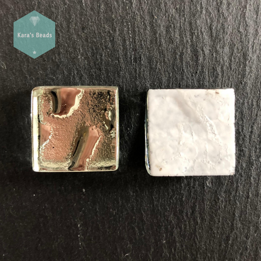 15x15 mm Tile Liquid Silver 1 pc