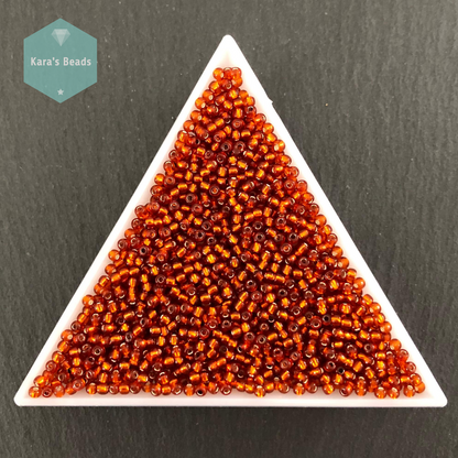 25g Tube 11/0 Toho TR11-2208 Silver Lined Burnt Orange