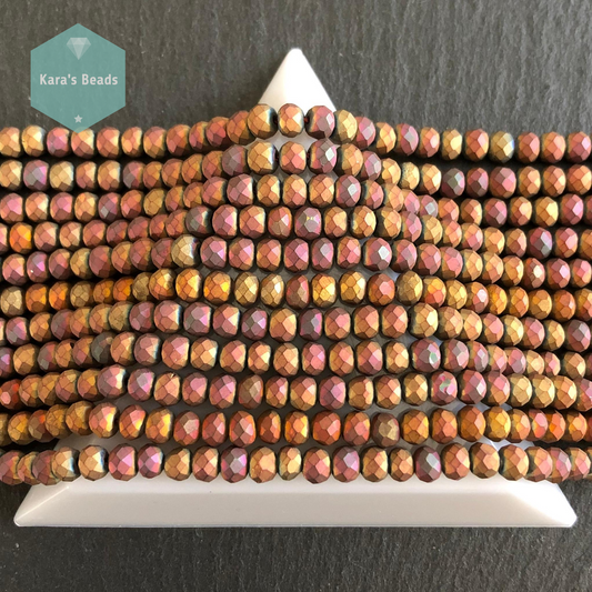 60 pcs String 3x4 mm Magic Fall Rondelle Beads