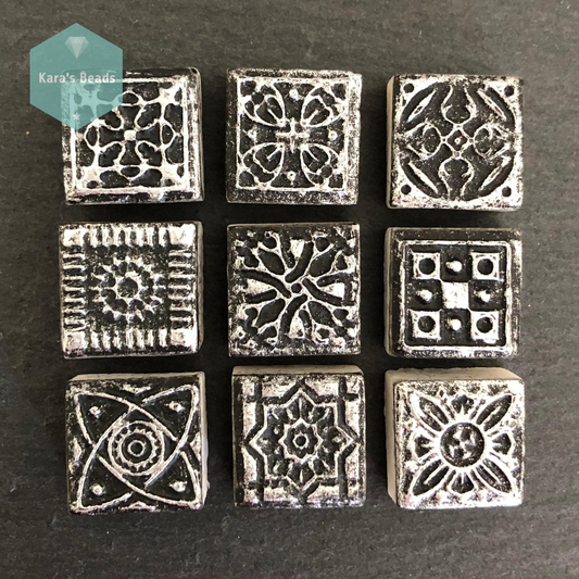 15x15 mm Ceramic Tile Random Pattern 1 pc