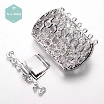 7 Strand Platinum Clasp 1 pc