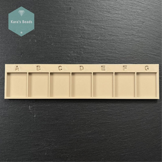 A to G Bead Tray for Peyote Patterns 7 Compartments Nude Colour