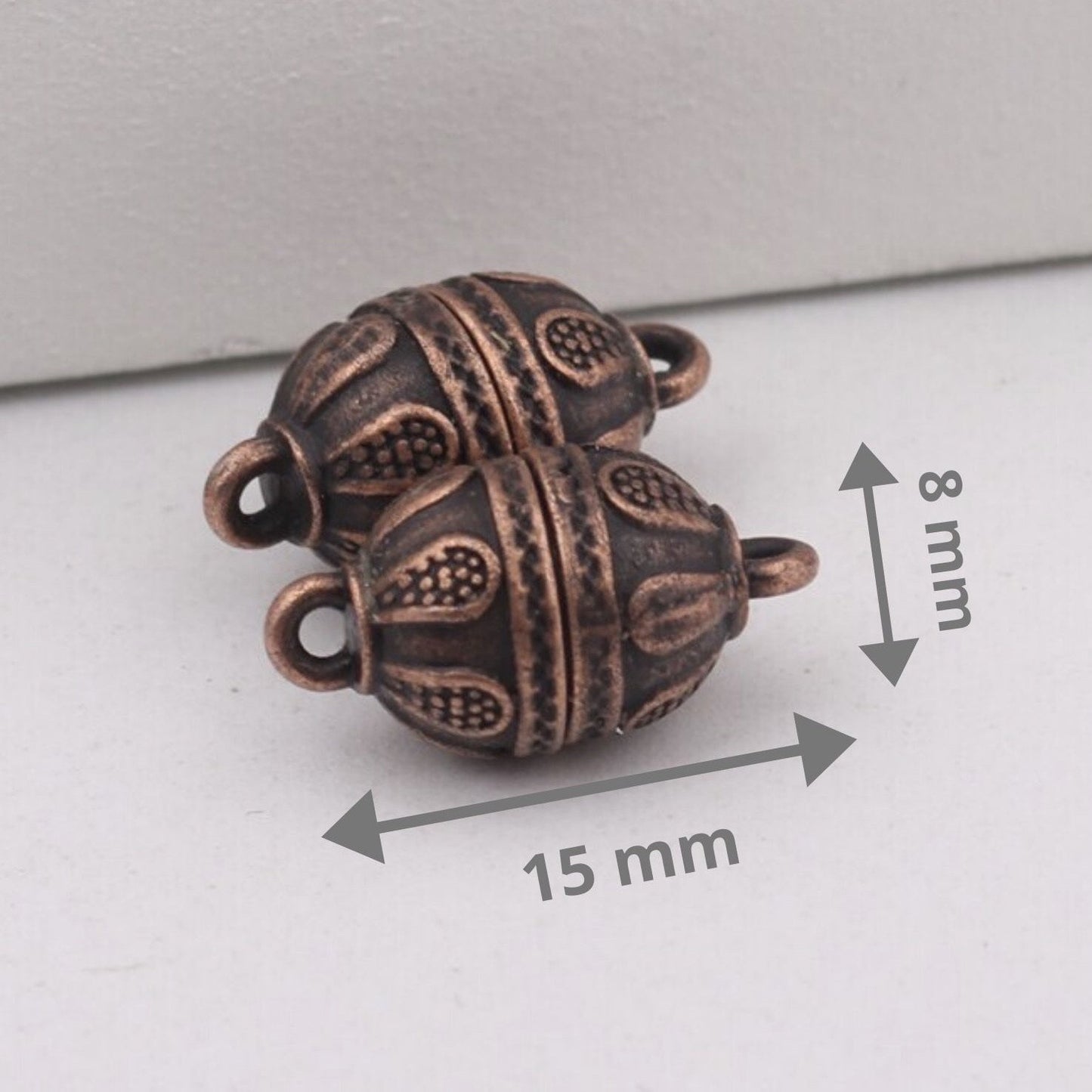 Copper Oval Magnetic Clasp 1 pc