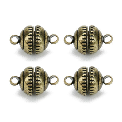 Bronze Round Magnetic Clasp 1 pc