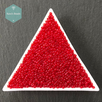 26g Tube 11/0 Miyuki Seed Beads RR11-141 Transparent Ruby