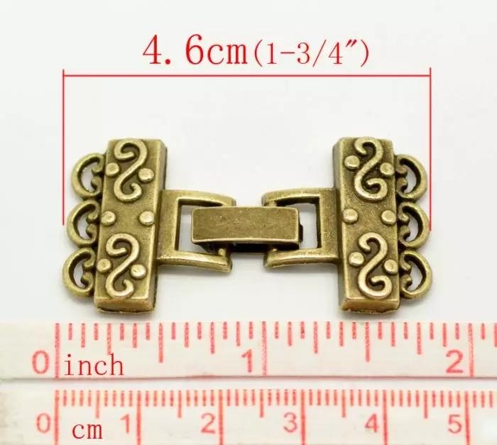 3 Strand Bronze Clasp 1 pc