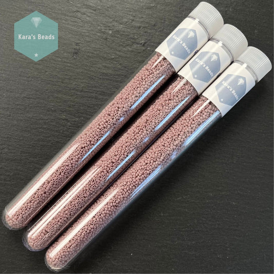 25g Tube 15/0 Miyuki Seed Beads RR15-0410 Opaque Mauve