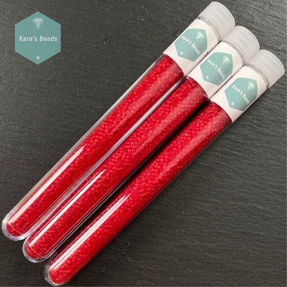 25g Tube 11/0 Toho TR11-5BF Transparent Frosted Siam Ruby