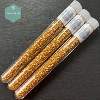 25g Tube 11/0 Toho TR11-22BF Silver Lined Frosted Topaz