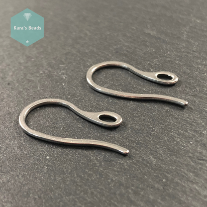 Stainless Steel Hooks Earring Findings 1 pair