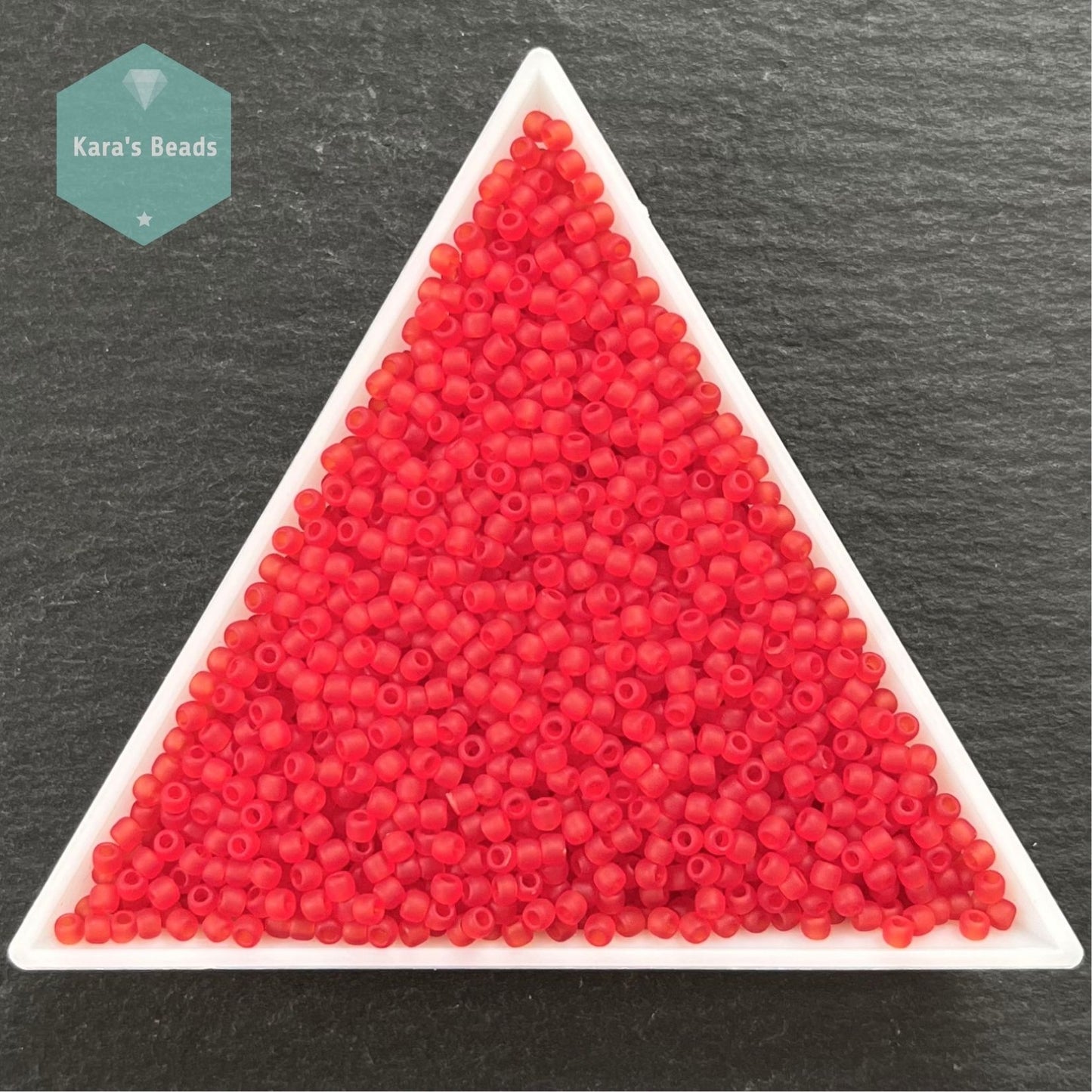 25g Tube 11/0 Toho TR11-5BF Transparent Frosted Siam Ruby