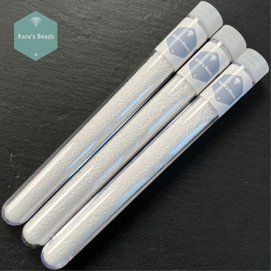 25g Tube 15/0 Miyuki Seed Beads RR15-0402 Opaque White