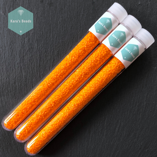 22g Tube 11/0 Miyuki Delica DB1133 Opaque Mandarin