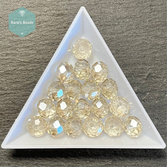 19pcs Tube 8x10 mm Rondelle Beads Golden Shadow