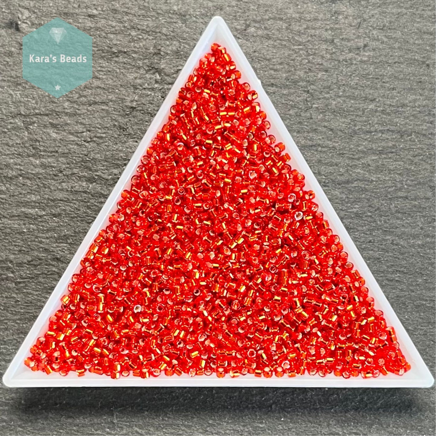 22g Tube 11/0 Miyuki Delica DB0043 Silver Lined Red