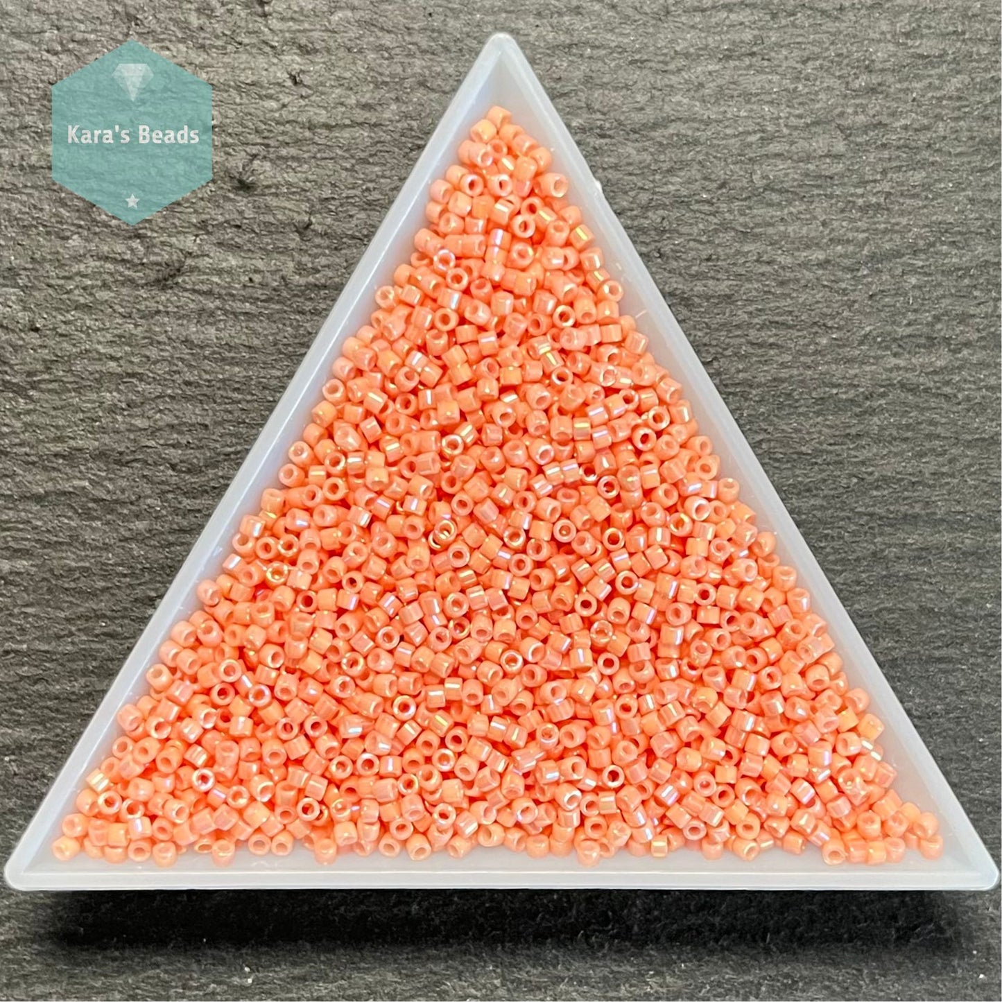 22g Tube 11/0 Miyuki Delica DB0207 Opaque Peach Luster