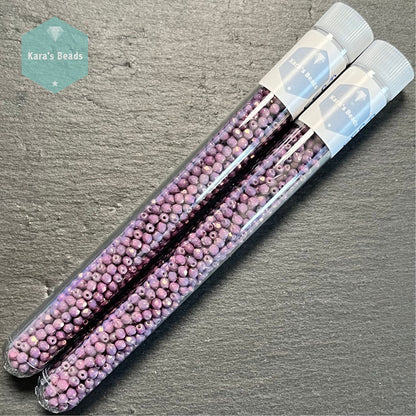 700pcs Tube 3mm Fire Polish Round Beads Chalk White Lila Vega Luster