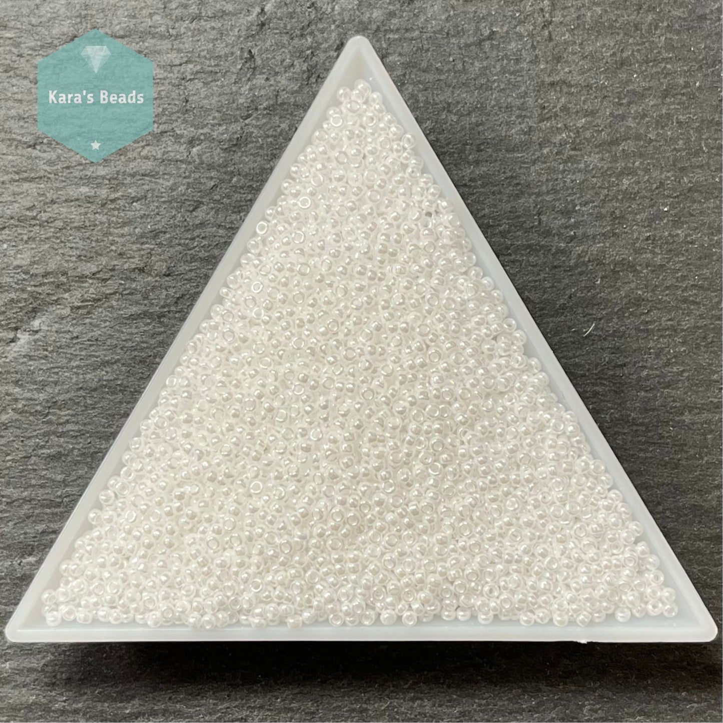 25g Tube 15/0 Miyuki Seed Beads RR15-420 White Pearl Ceylon