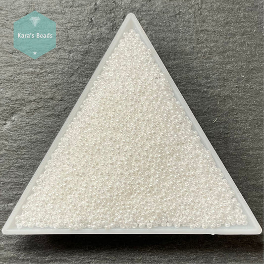 25g Tube 15/0 Miyuki Seed Beads RR15-420 White Pearl Ceylon