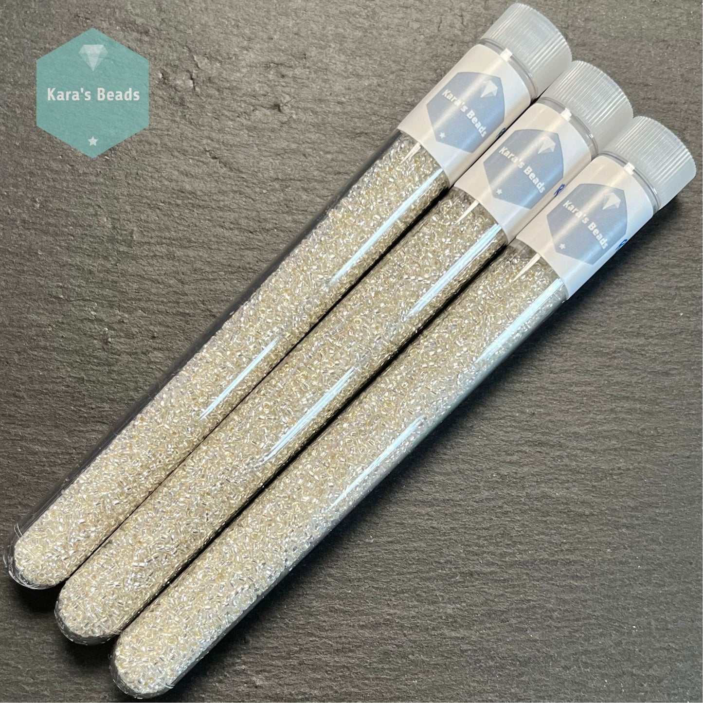 26g Tube 11/0 Miyuki Seed Beads RR11-1 Silver Lined Crystal