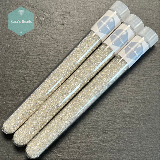 26g Tube 11/0 Miyuki Seed Beads RR11-1 Silver Lined Crystal