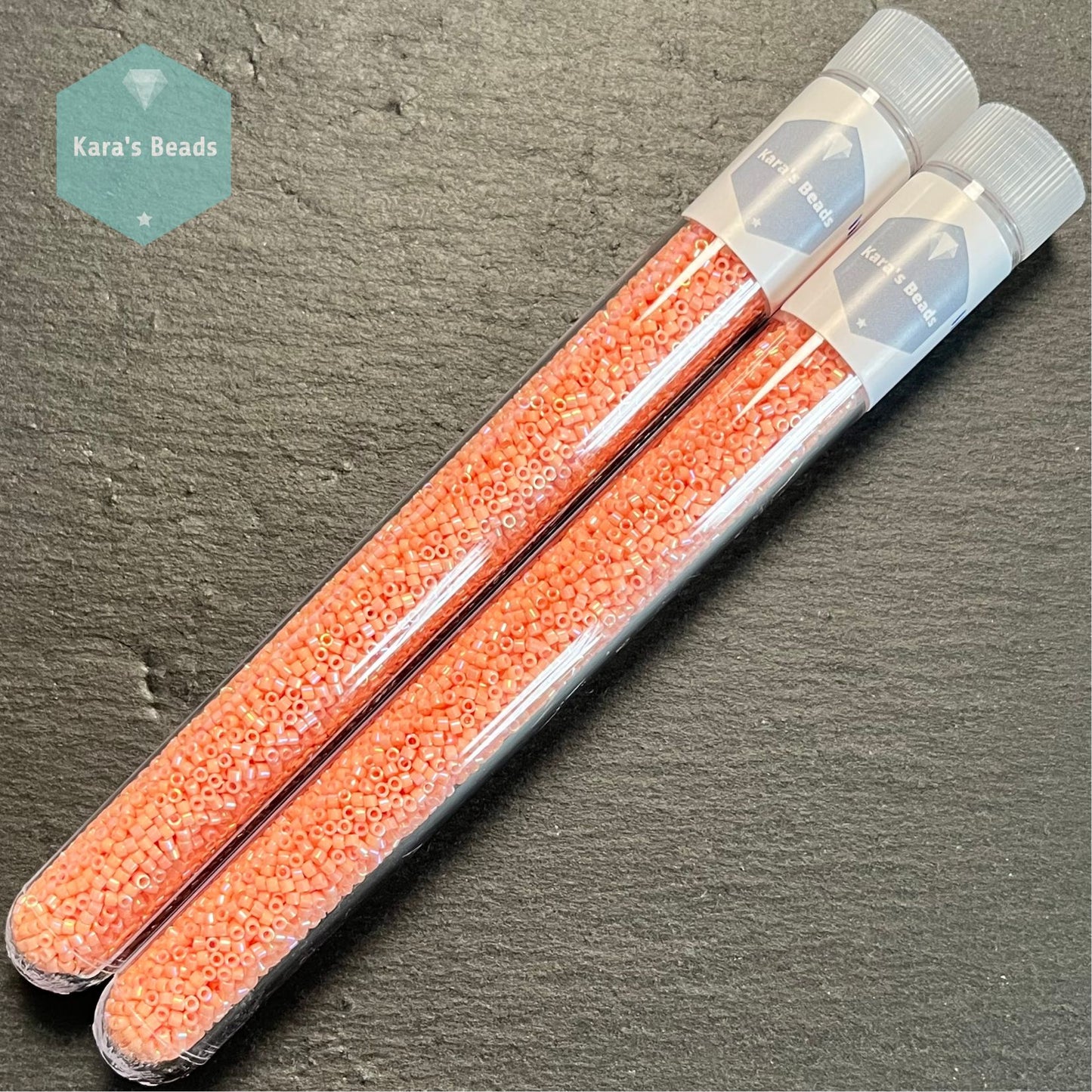 22g Tube 11/0 Miyuki Delica DB0207 Opaque Peach Luster