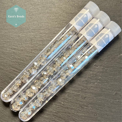 19pcs Tube 8x10 mm Rondelle Beads Golden Shadow