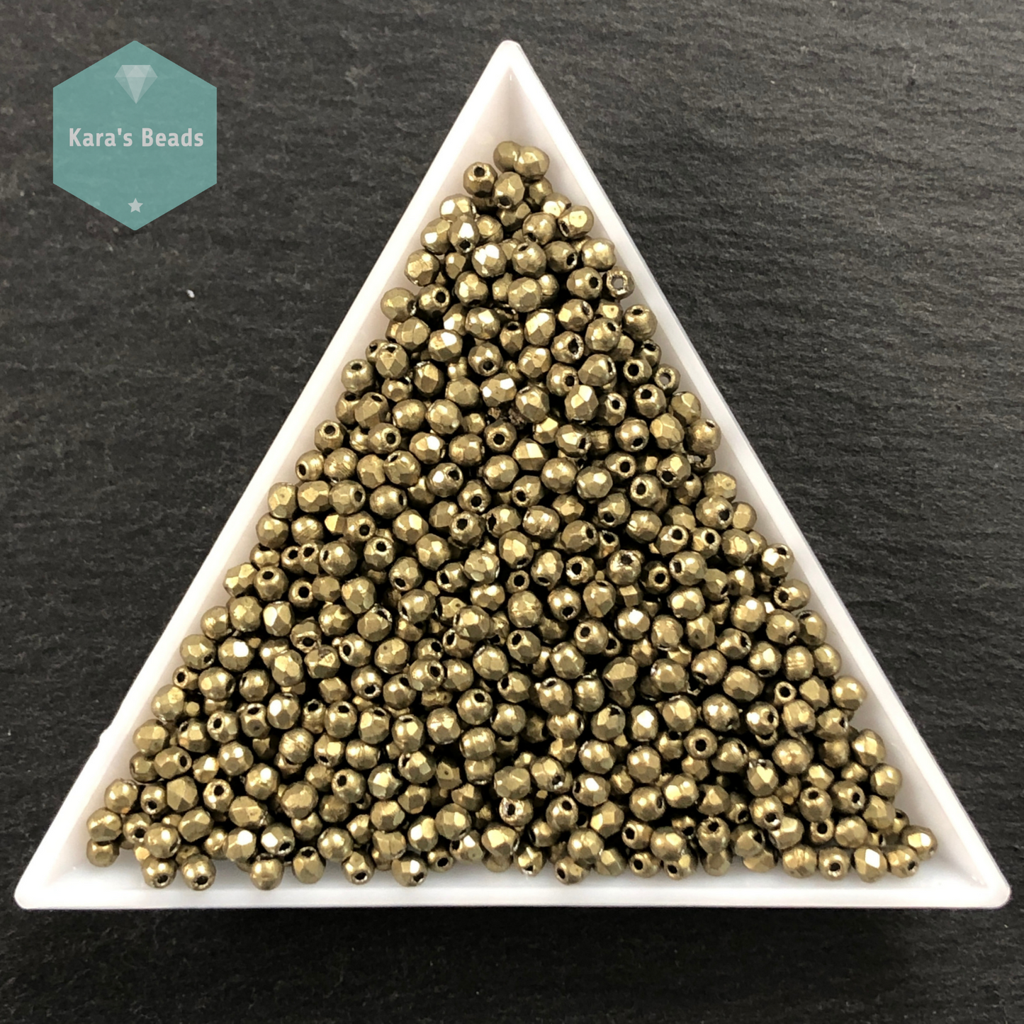 1200pcs Tube 2mm Fire Polish 04B08 Saturated Metallic Golden Lime