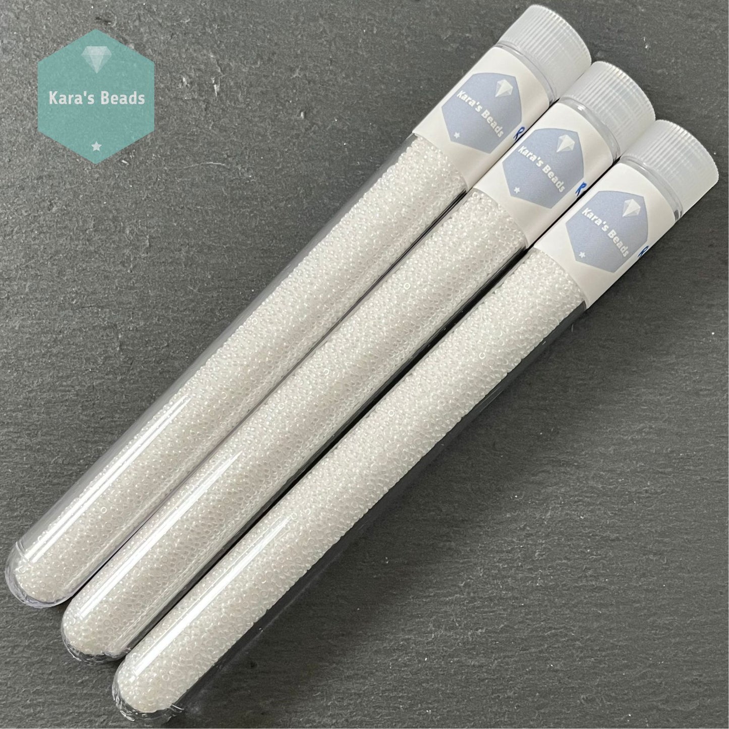 25g Tube 15/0 Miyuki Seed Beads RR15-420 White Pearl Ceylon