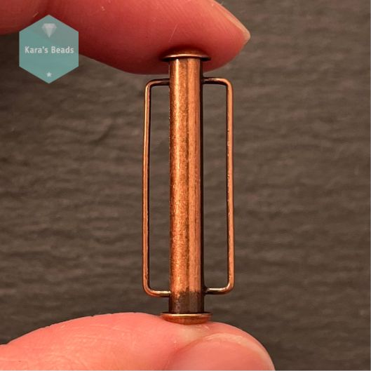 31.5mm Beadsmith Bar Slider Clasp Copper 1 pc