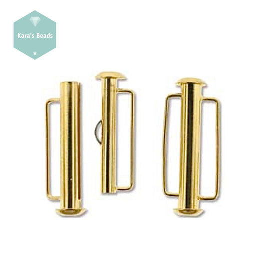 26.5mm Beadsmith Bar Slider Clasp Gold 1 pc