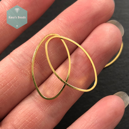 16x26 mm Oval Connector Gold 1 pc
