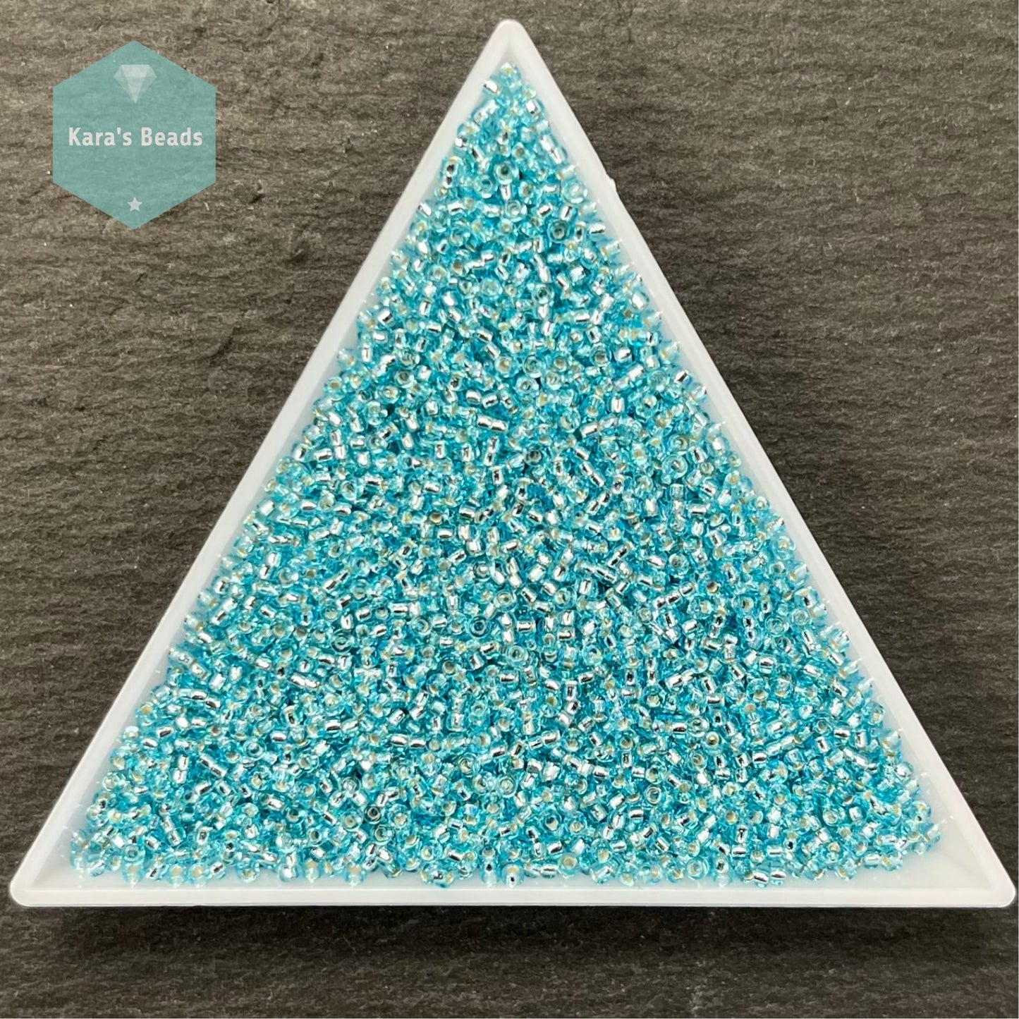 25g Tube 15/0 Miyuki Seed Beads RR15-0018 Silver Lined Aqua