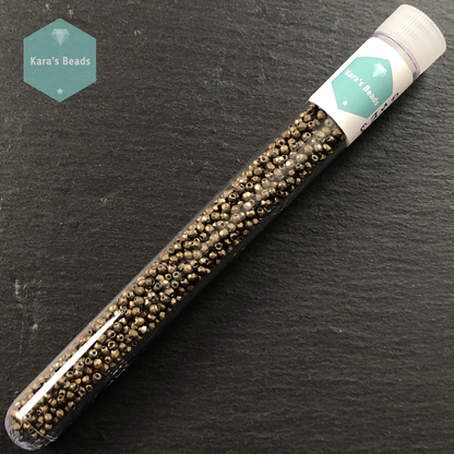 1200pcs Tube 2mm Fire Polish Saturated Metallic Emperador