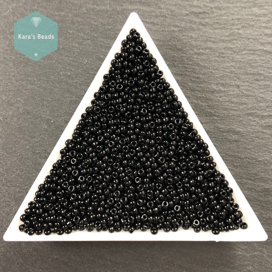 25g Tube 11/0 Miyuki Seed Beads RR11-0401 Opaque Black