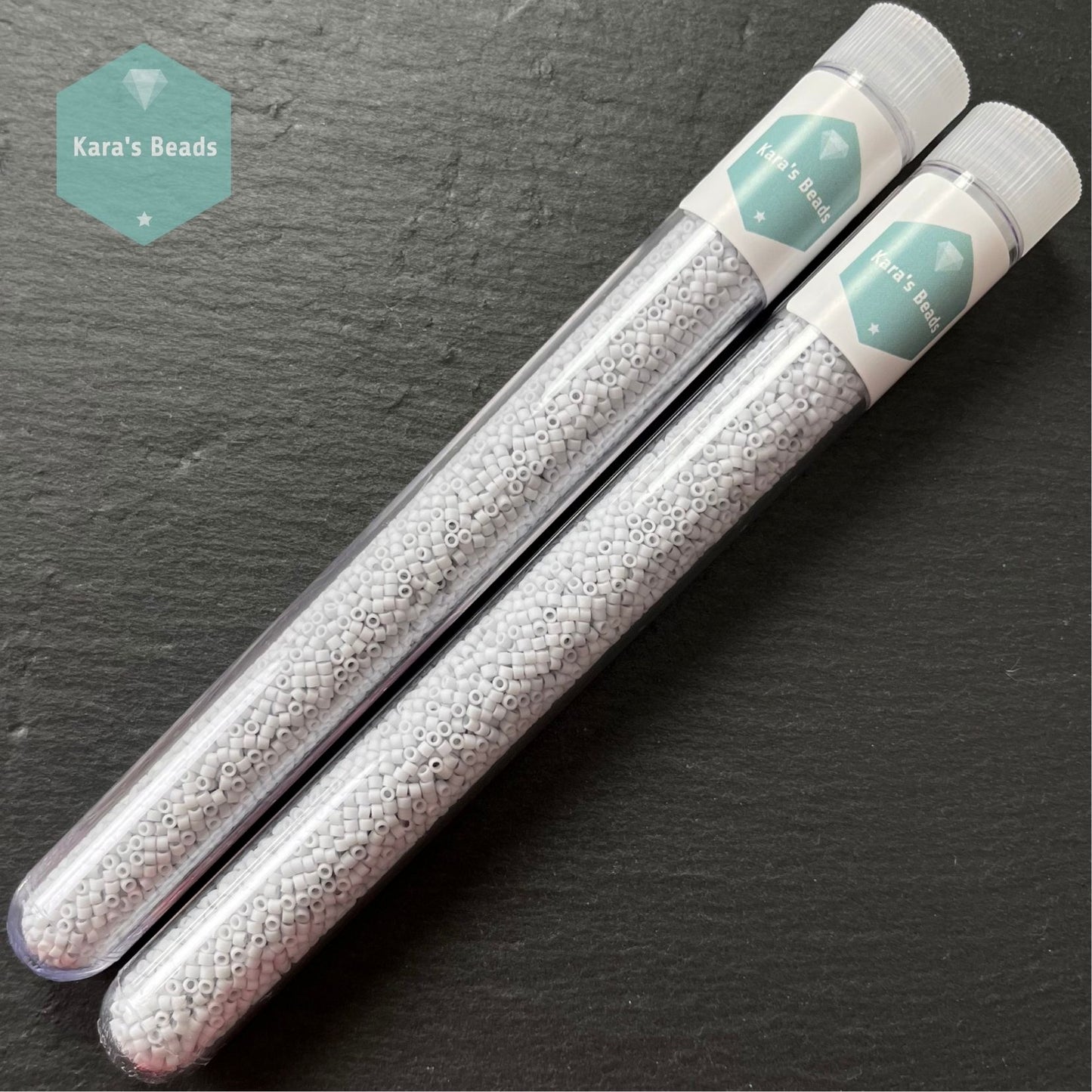 22g Tube 11/0 Miyuki Delica DB357 Matte Opaque Pale Blue Grey