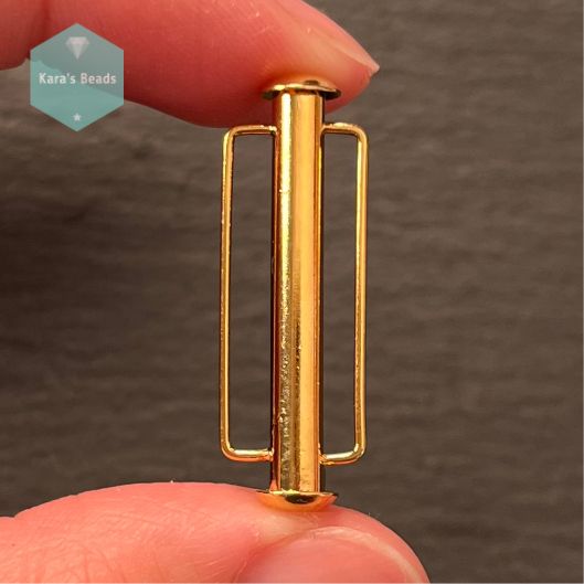31.5mm Beadsmith Bar Slider Clasp Gold 1 pc