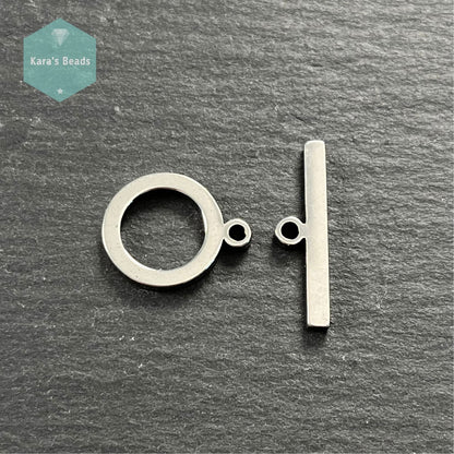Stainless Steel Squared Toggle Clasp 1 pc