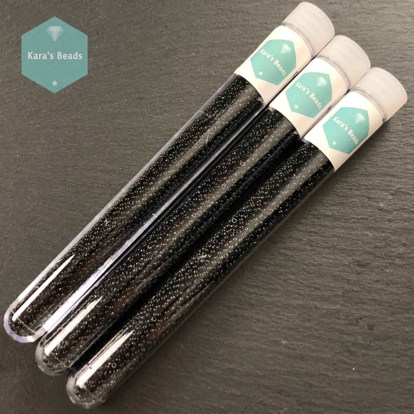 25g Tube 11/0 Miyuki Seed Beads RR11-0401 Opaque Black