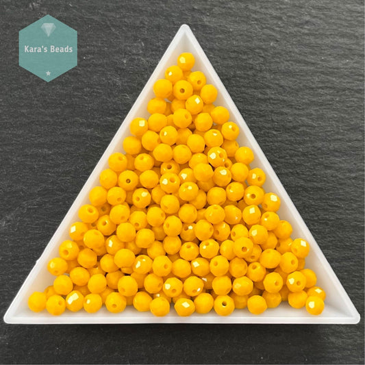 300pcs Tube 3x4mm Rondelle Beads Butterscotch
