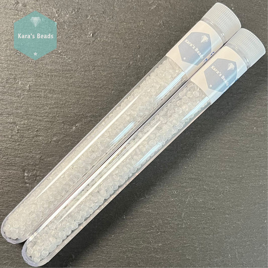 700pcs Tube 3mm Fire Polish Round Beads Matte Crystal