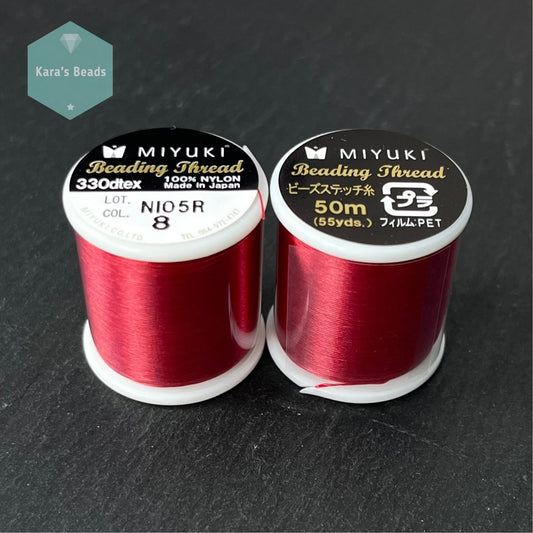 Miyuki Beading Thread 50 m - Col. 8 Red