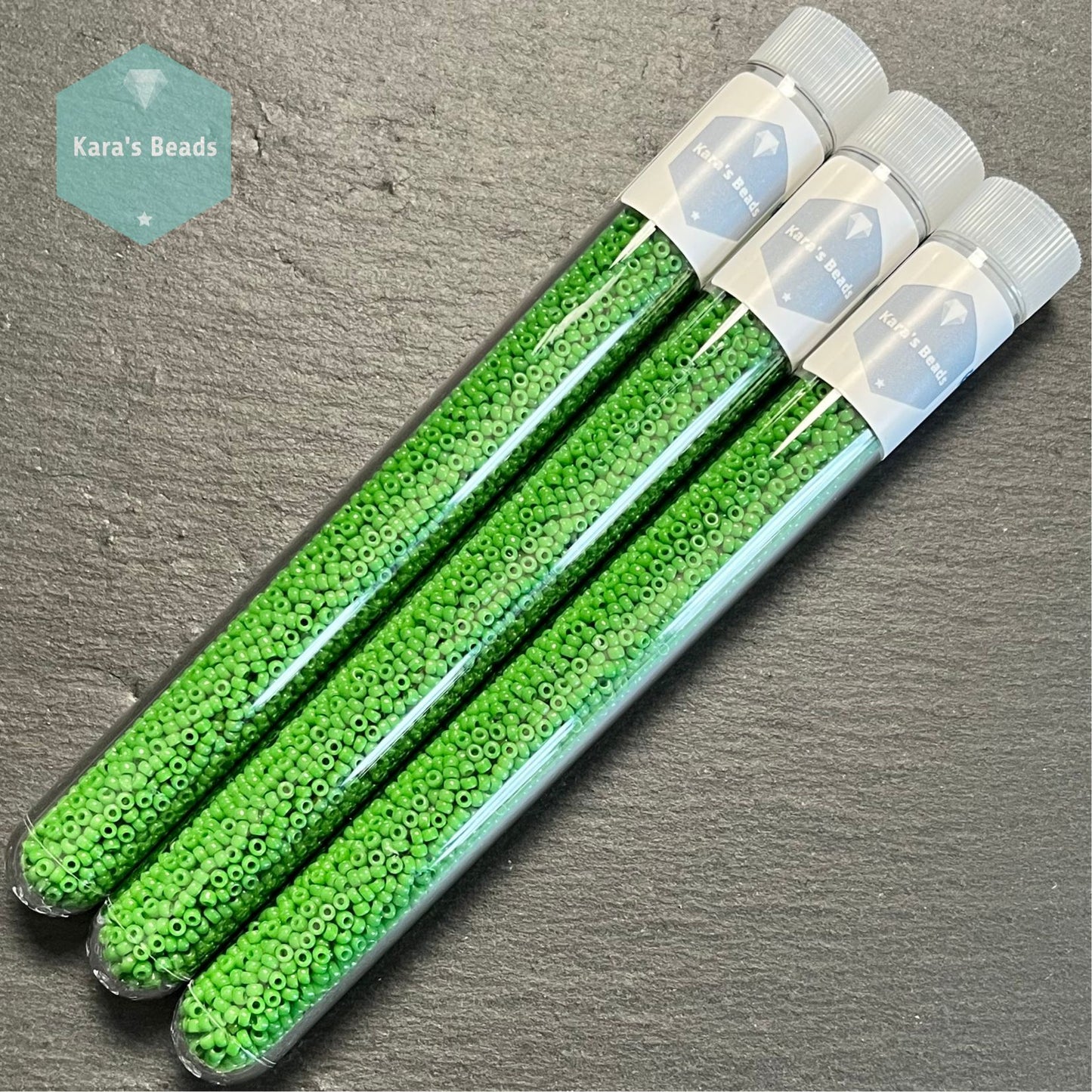 25g Tube 11/0 Miyuki Seed Beads RR11-0411 Opaque Jade Green