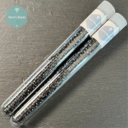 700pcs Tube 3mm Fire Polish 23980 Matte Jet