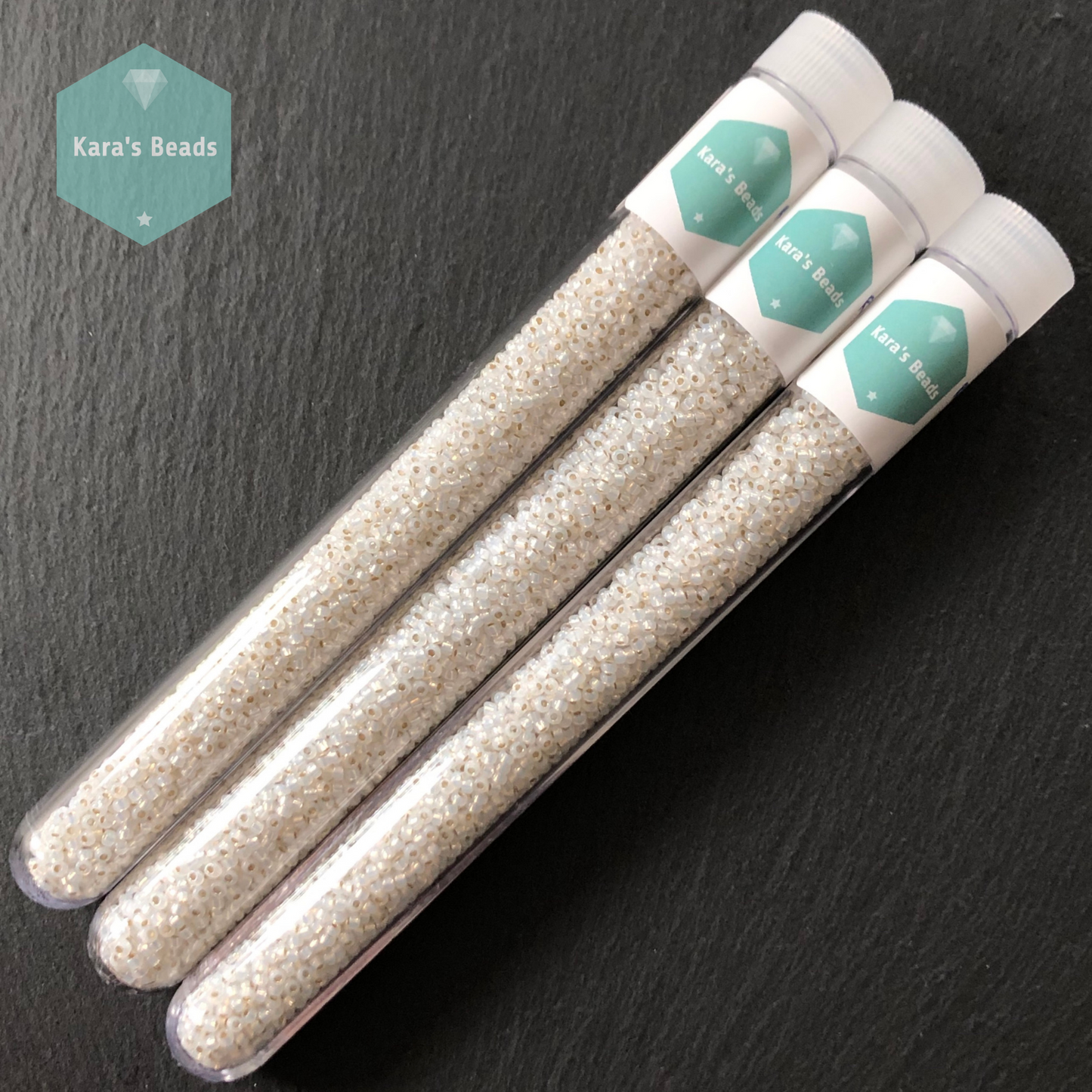 26g Tube 11/0 Miyuki Seed Beads RR11-551 Gilt Lined White Opal