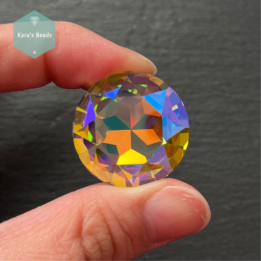 27mm Chaton Citrine AB 1 pc