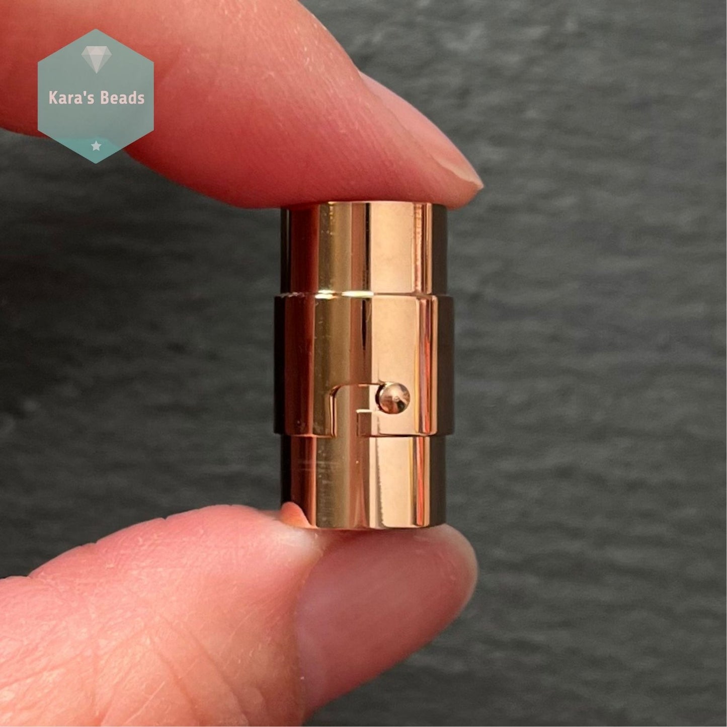 10mm Stainless Steel Magnetic Clasp with Safety Catch Rose Gold 1 pc