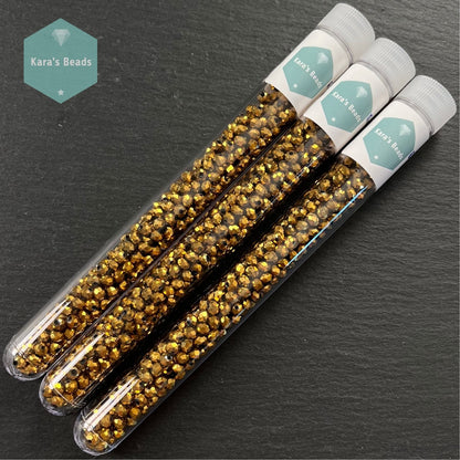 300pcs Tube 3x4mm Gold Rondelle Beads