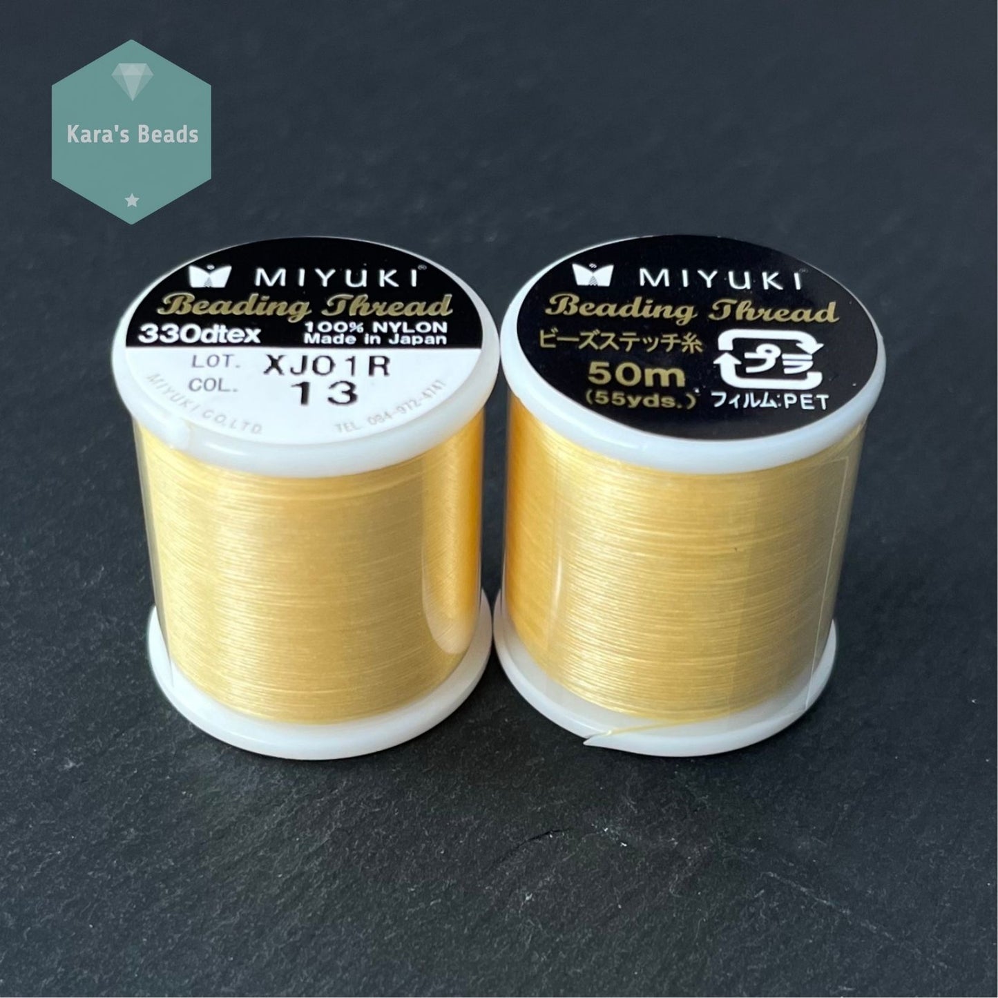 Miyuki Beading Thread 50 m - Col. 13 Yellow