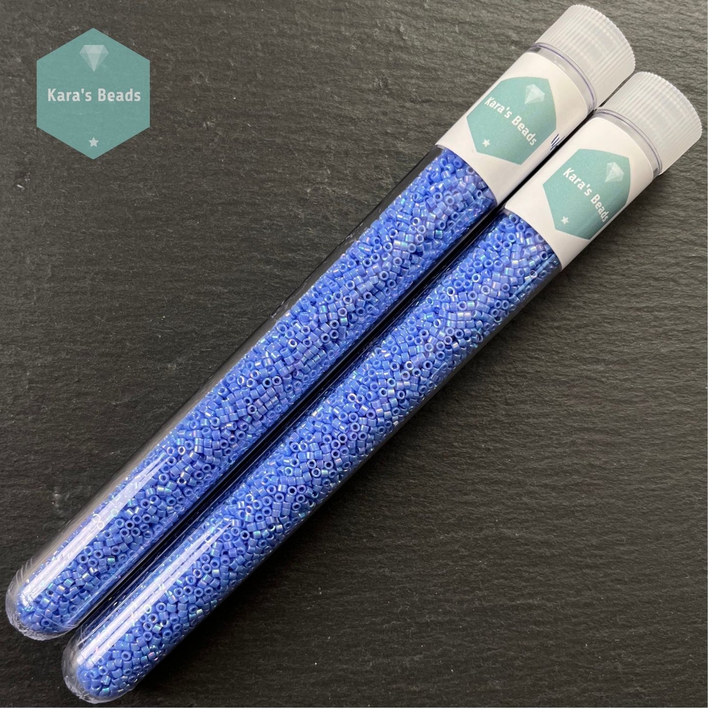 22g Tube 11/0 Miyuki Delica DB167 Opaque Light Sapphire AB